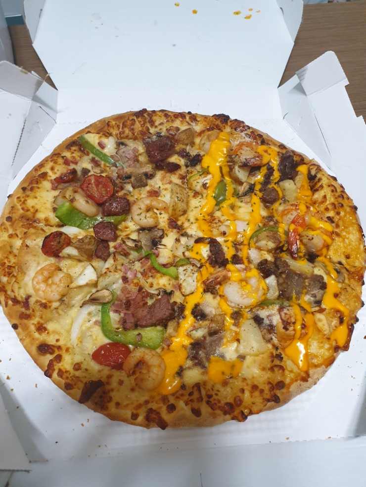 <병점 맛집>도미노 블랙타이거슈림프&직화스테이크  피자 후기~~
