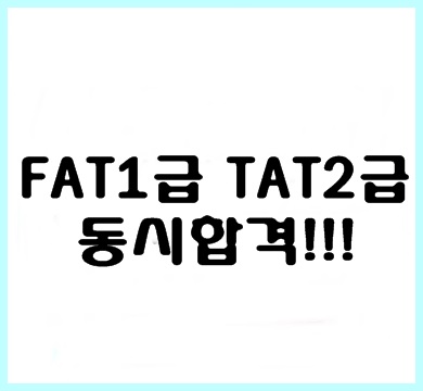  fat1급 tat2급 자격시험 합격후기 무료강의추천