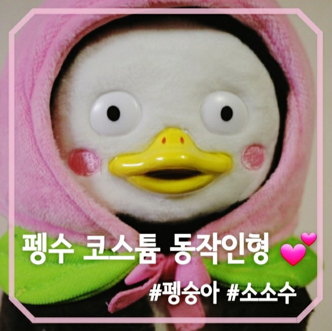  복숭아 펭수 인형 #펭숭아 #소소수