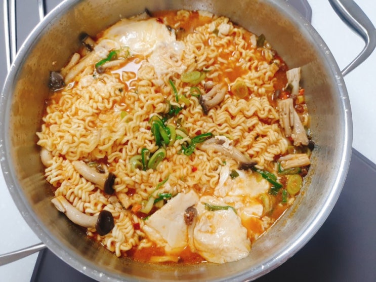  순두부진라면 : SNS 인기 순두부열라면 따라 하기