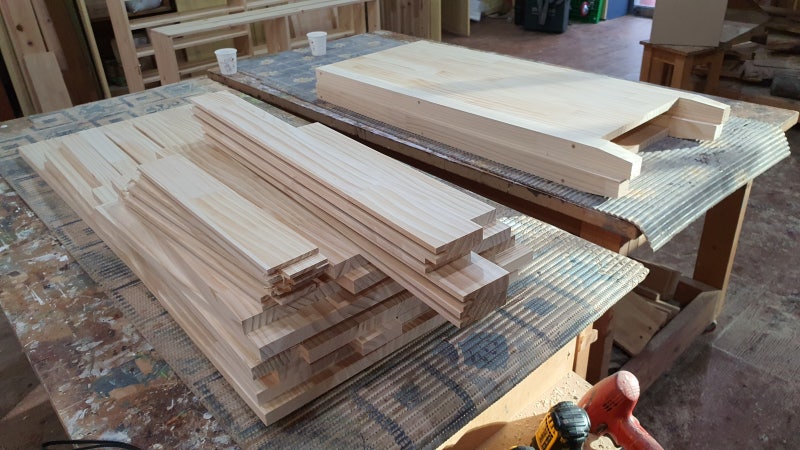 [청주가구제작] 청주법당/ 통원목 및 장식품 진열 수납장 맞춤제작