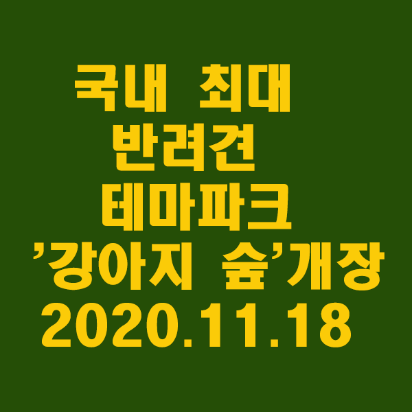  국내 최대 반려견 테마파크 '강아지 숲'개장