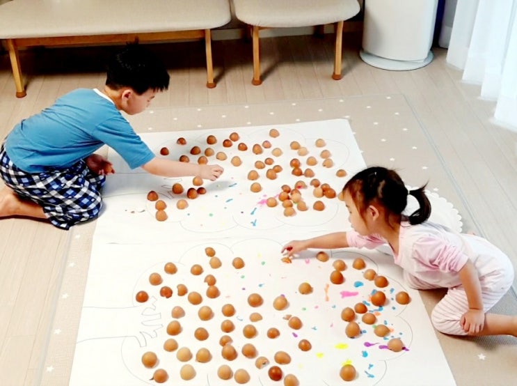  스트레스 팡팡!! 달걀껍질놀이 |  계란껍질놀이 | 엄마표 오감놀이 | 홈스쿨링 | homeschooling