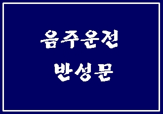  음주운전 반성문 쓰는법에 대하여