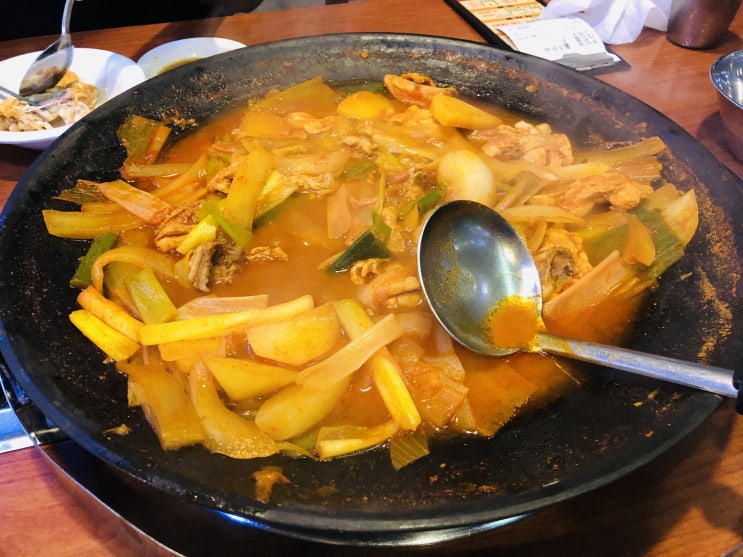  인천 물닭갈비 맛집추천 아랜역물닭갈비 깊은 국물 크~~