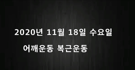 2020년 11월 18일 운동