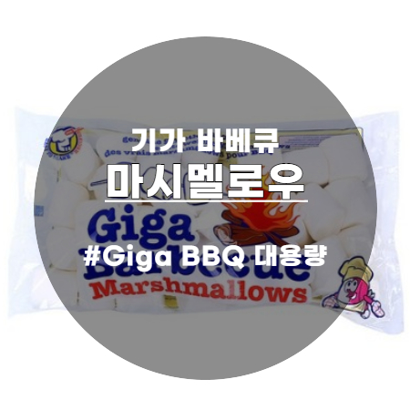  기가 바베큐 마시멜로우 캠핑용 간식으로 딱이네