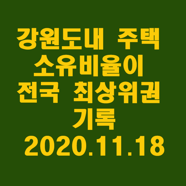  도내 주택 15.7%가 외지인 소유 '전국 최상위권'