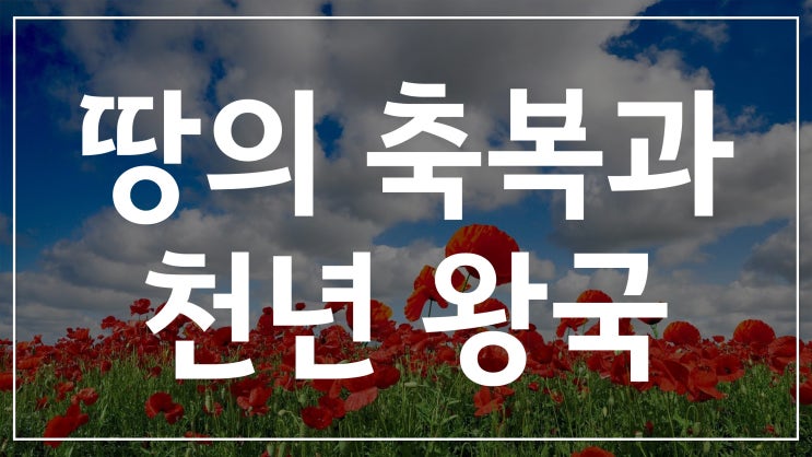 새일교회 | 땅의 축복과 천년왕국