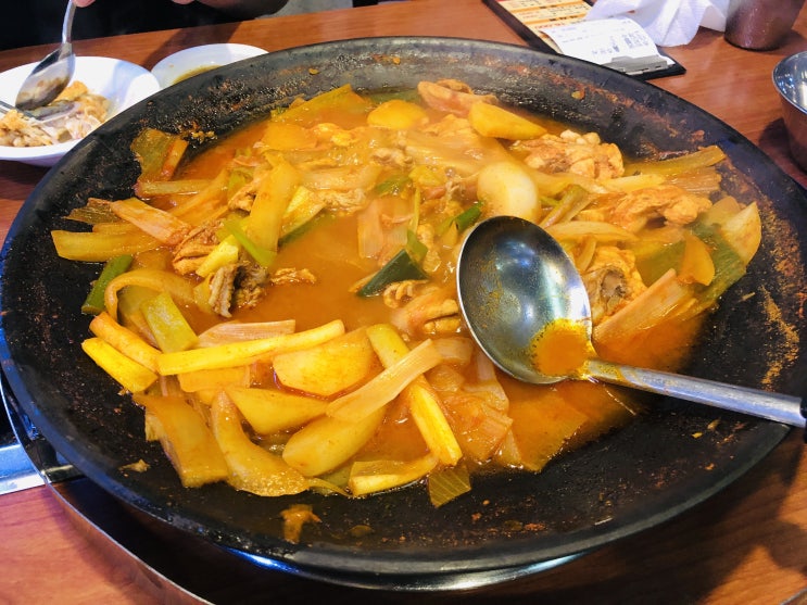 인천 물닭갈비 맛집 아랜역물닭갈비 육수 대박