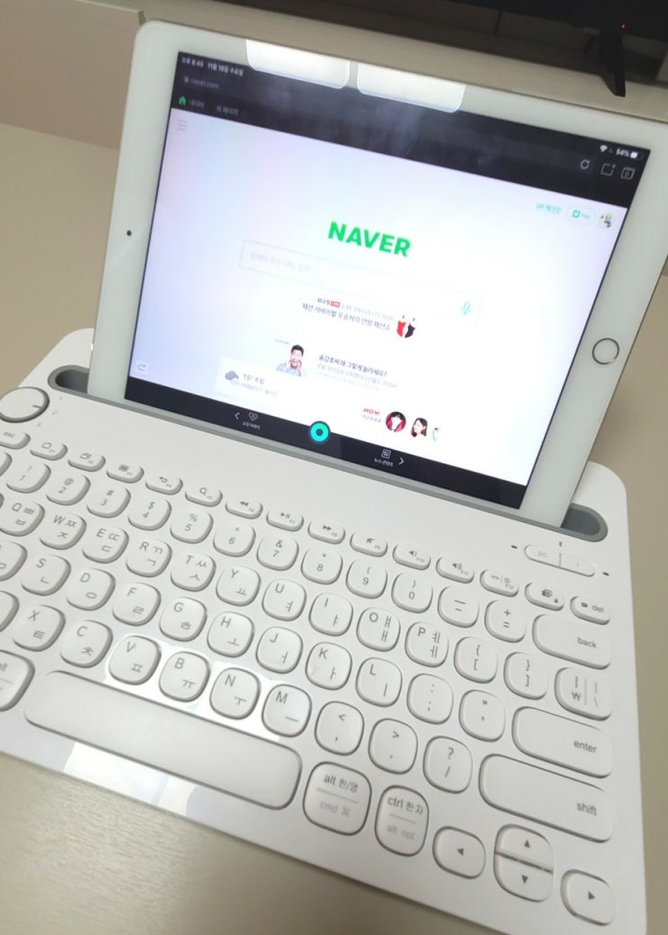  logitech  k480 블루투스 키보드(multi device)ㅡ코스트코 타이어 교체 행사상품권으로 구매