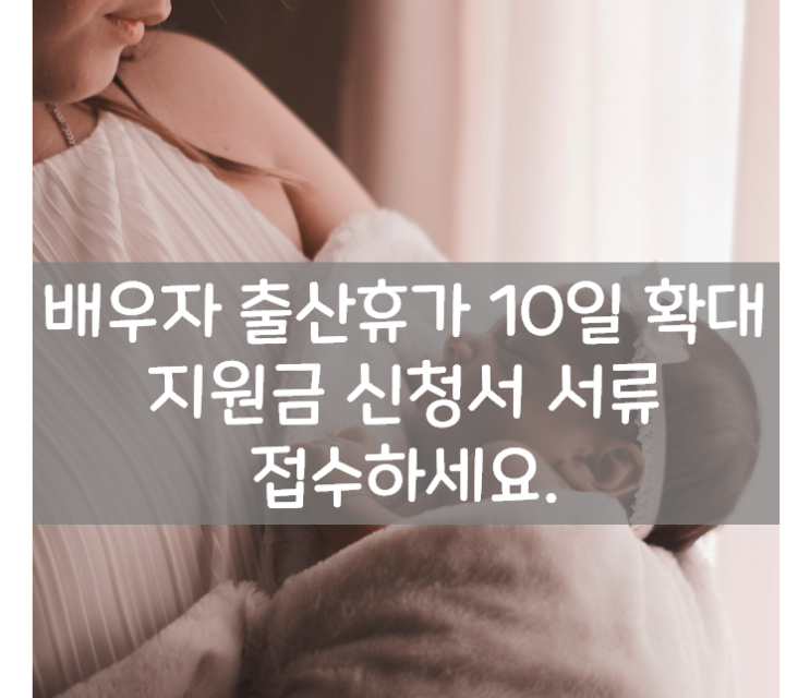  배우자 출산휴가 신청서 서류 주말 미포함 10일 확대