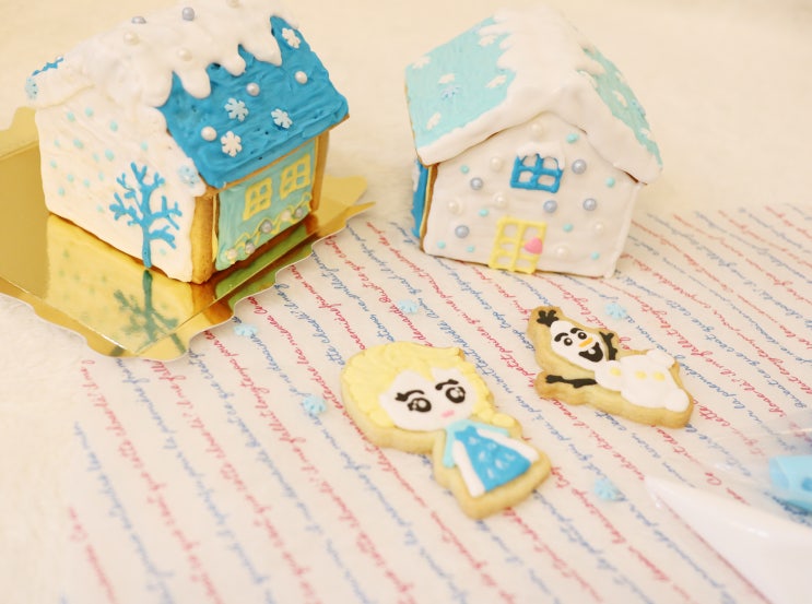  노오븐홈베이킹/별난디저트 겨울왕국버전 수제 과자집 만들기 DIY 세트