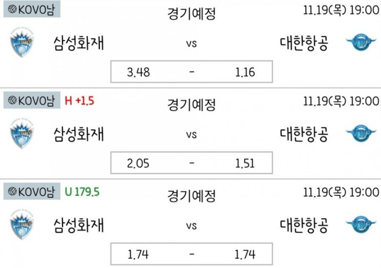 2020.11.19 KOVO 프로배구 남자배구 삼성화재 대한항공