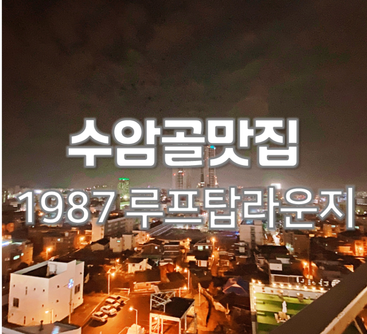  수암골맛집 청주 루프탑카페1987 분위기 짱