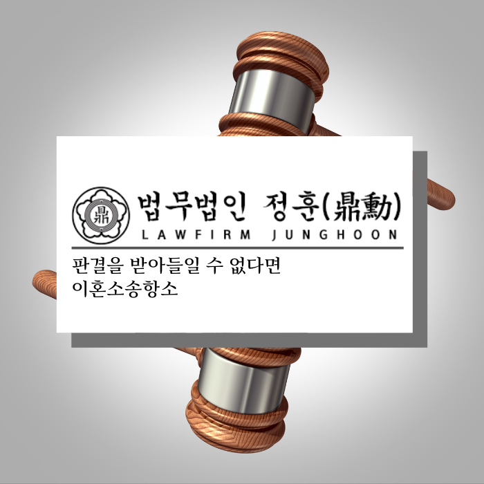  판결을 받아들일 수 없다면 이혼소송항소