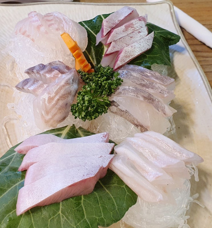  천안 횟집중 가장 안전한 청수동 주문진회 : 농어, 숭어, 방어(중), 우럭 코스