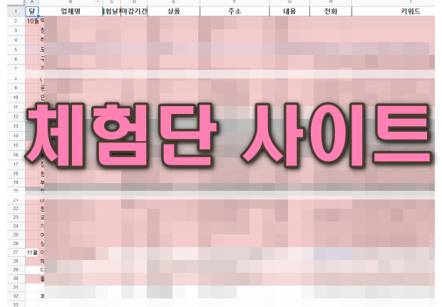  체험단 사이트 공유해 드려요 신청해 보세요!