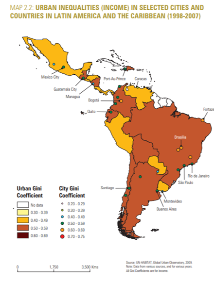 분열된 도시 - 빈민가 개발 (브라질, 콜롬비아, 칠레)