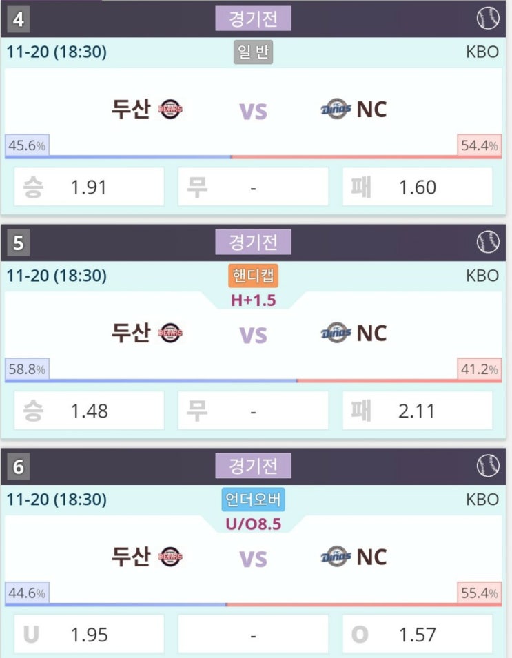 2020.11.20 KBO 프로야구 포스트시즌 한국시리즈 3차전 두산 NC 2020.11.20 KBO 프로야구 포스트시즌 한국시리즈 3차전 두산 NC