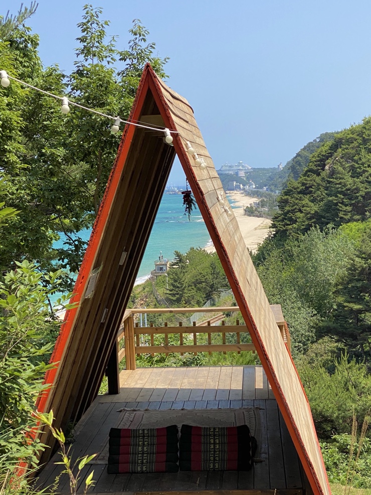 강릉,정동진 카페:스테이인터뷰, 바다뷰 테라스가 너무 좋다¨̮