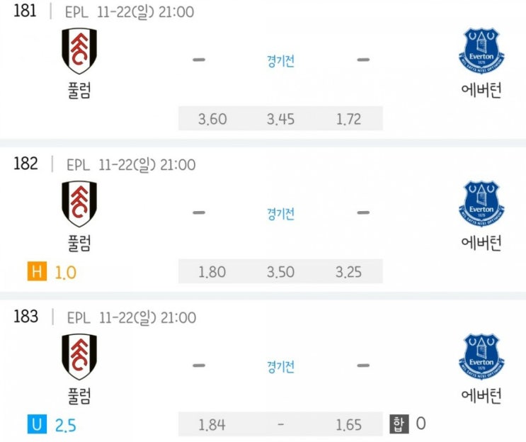 2020.11.22 EPL 프리미어리그 풀럼 에버턴 | 셰필드 웨스트햄 | 리즈 아스날 | 리버풀 레스터