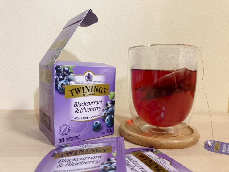 트와이닝스 TWININGS 티백 허브차 캐모마일 시나몬 사과 와 블랙커런트 블루베리 솔직 후기