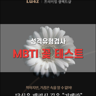 MBTI 꽃 테스트로 보는 내 꽃은? MBTI 꽃 테스트로 보는 내 꽃은?