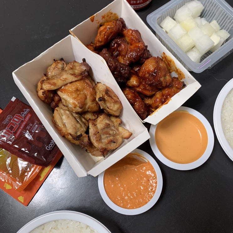  굽네 볼케이노 시켜서 치밥 야식=치킨=국룰