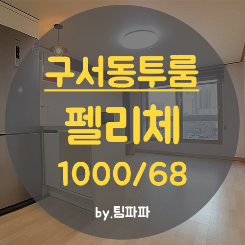  구서동 투룸 구서역 두실역 넓은 투룸 펠리체 월세
