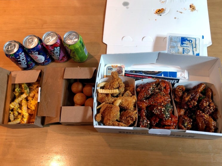 병점야식 치킨이즈백 화성진안점 아무거나두마리세트 방문 포장