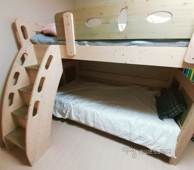  원목 이층침대 아이 사주고  5년 사용중  후기!