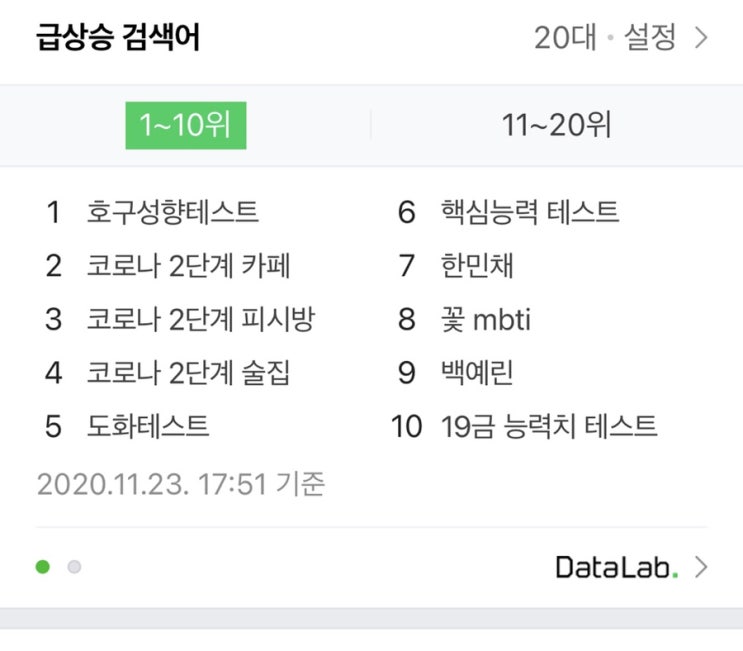  [정보] 성향 테스트(호구성향테스트,도화테스트,핵심능력테스트,꽃mbti, 19금능력치테스트, 나의썸유형테스트, 연애능력치테스트)