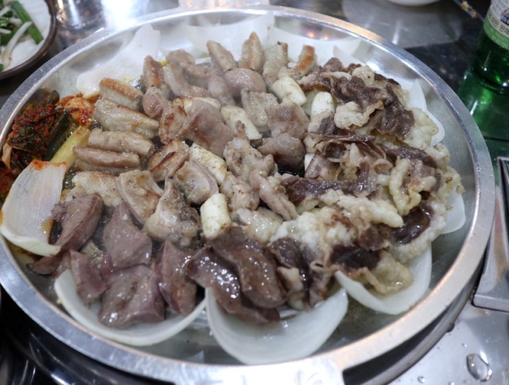  구월동곱창맛집 곱통령 모듬구이 뇸뇸 김치전 라면 무한리필