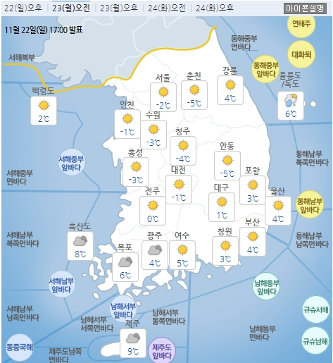 11/23_감성오잇의 오늘의 소식 (오늘의 날씨, 경제, 시사)