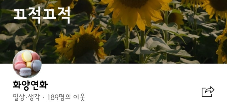  블로그 이름을 바꿨어요~  《문질빈빈》 오늘부터 1일