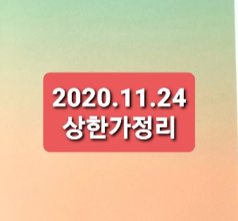 2020.11.24 상한가정리