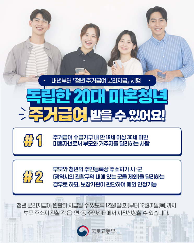  청년주거급여 신청자격, 신청방법