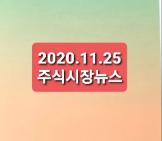 2020.11.25 주식시장뉴스 2020.11.25 주식시장뉴스