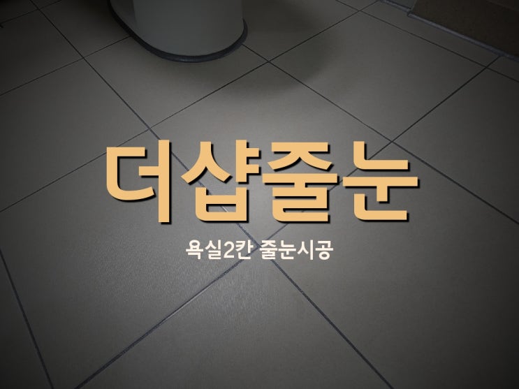  경남 줄눈시공 진주 중흥 욕실2칸
