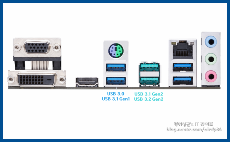 USB3.1 Gen1 USB3.2 Gen2 전송속도 USB포트 색깔 구별법 : 네이버 블로그