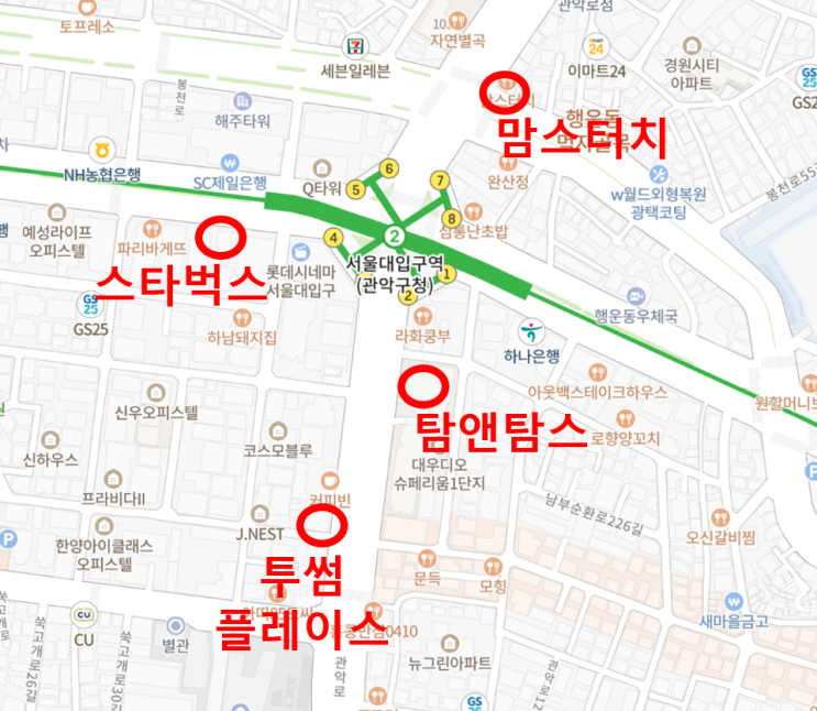  1층 상가만 고집하면 바보예요. 투썸 플레이스, 탐앤탐스, 스타벅스는 2층에 입점하니까.