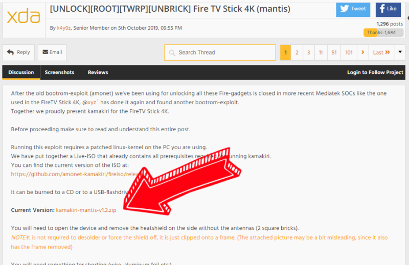  4k amazon fire tv stick 4k root unbrick