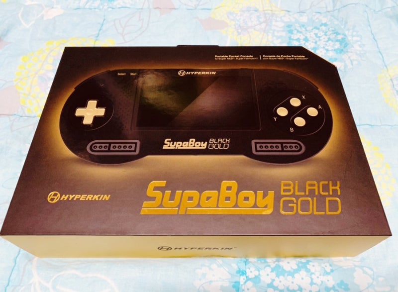 하이퍼킨 Supa boy 휴대용 게임기 슈퍼패미콤 수파보이 블랙 골드 에디션 Supaboy Black Gold Edition