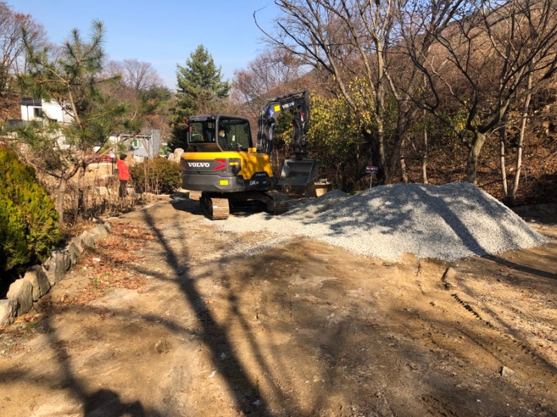 [진입로 잡석 ]주차장 잡석깔기 _마당잡석 깔기 #잡석가격 : 네이버 블로그