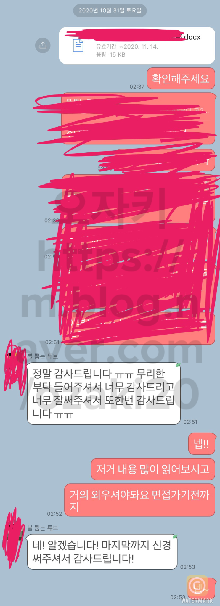  최근 지망이유서 대행/첨삭 후기입니다~