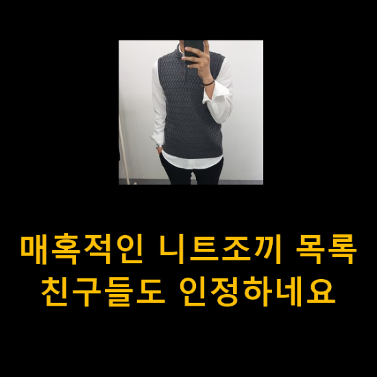 매혹적인 니트조끼 목록 친구들도 인정하네요 매혹적인 니트조끼 목록 친구들도 인정하네요