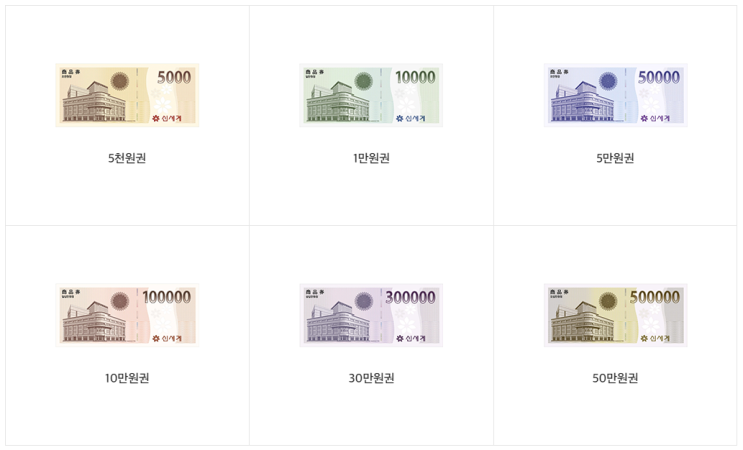  신세계 상품권 사용처 정리