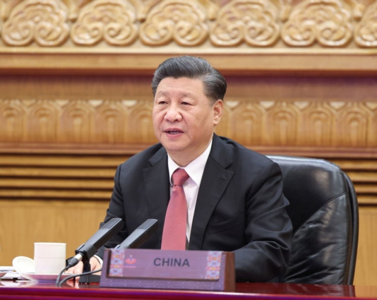 中 시진핑 주석 화상으로 진행된 APEC 회의서 "협력과 공영의 아태 운명공동체가 되어야한다"