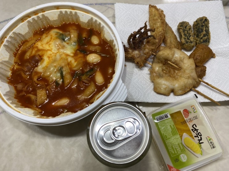  성남 은행동 맛집 <총각네다방> 오떡세트에 튀김까지 jmt 배달후기 (ft.떡볶이맛집)